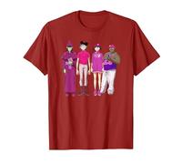 Gorillaz Cracker Island Group T-Shirt, Homme, Canneberge, S