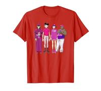 Gorillaz Cracker Island Group T-Shirt, Homme, Rouge, L