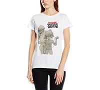 Gorillaz - T-Shirt Femme Blanc Gorillaz "Bang" (Taille L)