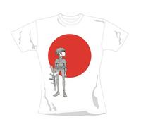 Gorillaz - T-Shirt Femme Blanc Gorillaz "Noodle Sun" (Taille S)