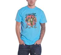Gorillaz T Shirt Group Circle Rise Band Logo Nouveau Officiel Homme Sapphire Bleu Taille M