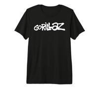 Gorillaz White Paint Brush Logo T-Shirt Haut de Gamme