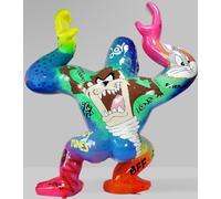 Gorille avec tonneau Pop Art XXL 250cm de haut Figurine décorative/publicitaire - GFK - surdimensionné XXL - pour l'extérieur
