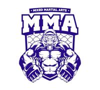 gorille avec un design de gant de boxe Stickers muraux 49.2x59.2cm Décoration de magasin Bleu foncé