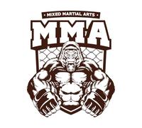 gorille avec un design de gant de boxe Stickers muraux 65.6x78.9cm Plusieurs tailles disponibles Café