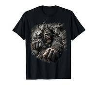 Gorille Boxeur aux poings géants Rage Sauvage Mur explosé 3D T-Shirt