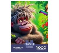 Gorille, Casse-tête De 1000 Pièces, Excellent pour La Concentration Et La Patience, Idéal comme Souvenir Ou Décoration, À Partir De 8 Ans, 38x26cm/1000pcs