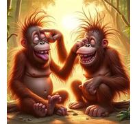 Gorille Comique Puzzle 35 Pièces Adultes, 30x30cm DIY Puzzle Impossible Jeu de Création et Logique, Puzzles Classiques pour Adultes et Enfants de 12 Ans et Plus