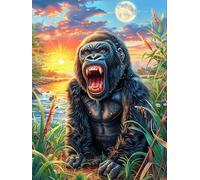 Gorille dans la forêt Magique 1000 Pièces Puzzle Expert Confirmé en Carton Anti-Déchirure Très Difficile Haute Difficulté Motif Complexe Idée Cadeau Anniversaire Premium 1000 PCS