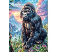Gorille de la forêt 500 Pièces Puzzle Débutant en Carton Anti-Déchirure Animaux fantastiques d'animaux Sauvages Facile Apprentissage Anti-Stress Passe-Temps Cadeau Fête des Mères Petit Prix 500 PCS