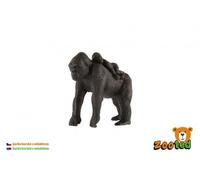 Gorille de montagne avec bébé zooted en plastique 9cm dans un sac