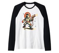 Gorille d'espace rétro avec Pistolet à Rayon en Costume Manche Raglan