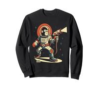 Gorille d'espace rétro avec Pistolet à Rayon en Costume Sweatshirt