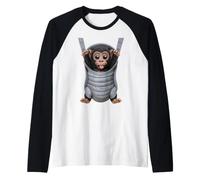 Gorille drôle dans Un Porte-bébé. Amoureux des Animaux Manche Raglan