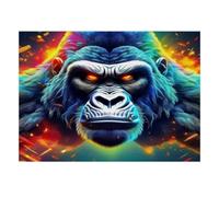 Gorille Feu Néon 1000 Pièces Mini Puzzle pour Adultes Décoration Intérieure