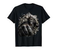 Gorille Furieux donnant Un énorme Coup de Poing Sauvage 3D T-Shirt