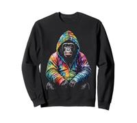 Gorille Hoodie Singe Coloré Animaux Motif Imprimé Sweatshirt