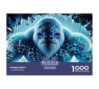 Gorille Jigsaw Puzzle 1000 Pièces pour Les Adultes Puzzles Difficiles Cadeaux pour Adultes 100% Carton Recyclé Puzzle Décoratif 52x38cm/1000pcs