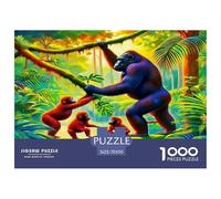 Gorille Jigsaw Puzzle 1000 Pièces pour Les Adultes Puzzles Difficiles Cadeaux pour Adultes 100% Carton Recyclé Décoration De Maison 70x50cm/1000pcs