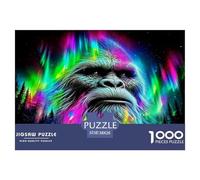 Gorille Jigsaw Puzzles 1000 Pièce pour Les Adultes Puzzles Difficiles Cadeaux pour Adultes 100% Carton Recyclé Décoration De Maison 38x26cm/1000pcs