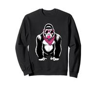 Gorille Lunettes De Soleil Chewing-Gum Gorilles Dos Argenté Sweatshirt
