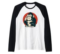 Gorille penseur Dessin Cartoon Animal Manche Raglan