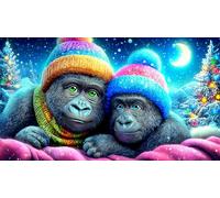 Gorille Puzzle 1000 pièces Educa Divertissement créatif De l'art Décoration Jeu éduchatif Challenge Toy pour Adultes & Enfants des 14 Ans 38x52cm/1000pcs