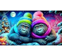 Gorille Puzzle 1000 pièces Educa Jouet en Bois Cadeau Unique Décoration Intérieure Jeu éducatif Challenge Toy pour Adultes & Enfants des 14 Ans gorille38x52cm/1000pcs