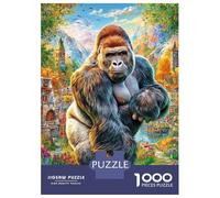 Gorille Puzzle 1000 Pièces, Puzzles Difficiles, Adaptés Aux Adultes Et Aux Enfants, Jeu De Défi Intellectuel 38x26cm/1000pcs