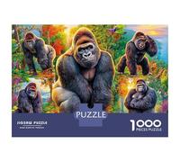Gorille Puzzle 1000 Pièces, Puzzles Difficiles, Adaptés Aux Adultes Et Aux Enfants, Jeu De Défi Intellectuel 38x26cm/1000pcs
