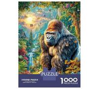 Gorille Puzzle 1000 Pièces, Puzzles Difficiles, Adaptés Aux Adultes Et Aux Enfants, Jeu De Défi Intellectuel 52x38cm/1000pcs