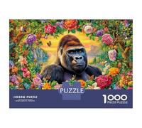 Gorille Puzzle 1000 Pièces, Puzzles Difficiles, Adaptés Aux Adultes Et Aux Enfants, Jeu De Défi Intellectuel 38x26cm/1000pcs