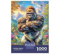 Gorille Puzzle 1000 Pièces, Puzzles Difficiles, Adaptés Aux Adultes Et Aux Enfants, Jeu De Défi Intellectuel 70x50cm/1000pcs