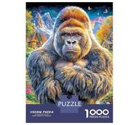 Gorille Puzzle 1000 Pièces, Puzzles Difficiles, Adaptés Aux Adultes Et Aux Enfants, Jeu De Défi Intellectuel 38x26cm/1000pcs