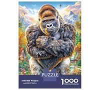 Gorille Puzzle 1000 Pièces, Puzzles Difficiles, Adaptés Aux Adultes Et Aux Enfants, Jeu De Défi Intellectuel 70x50cm/1000pcs