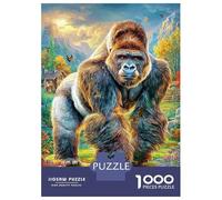 Gorille Puzzle 1000 Pièces, Puzzles Difficiles, Adaptés Aux Adultes Et Aux Enfants, Jeu De Défi Intellectuel 52x38cm/1000pcs