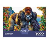 Gorille Puzzle 1000 Pièces, Puzzles Difficiles, Adaptés Aux Adultes Et Aux Enfants, Jeu De Défi Intellectuel 52x38cm/1000pcs