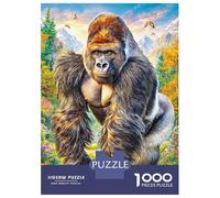 Gorille Puzzle 1000 Pièces, Puzzles Difficiles, Adaptés Aux Adultes Et Aux Enfants, Jeu De Défi Intellectuel 52x38cm/1000pcs