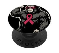Gorille Ruban Rose Poing Levé Pink Ribbon Gorilla Solidarity PopSockets PopGrip Adhésif