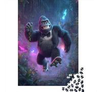 Gorilles dans la Jungle 38x26cm/1000pcs Puzzle pour Adultes - Tropical ArbresAnd Plants,Jouet De DIY