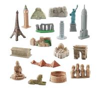 Gorise 17 Mini-Kits De Construction De Monuments Historiques, Voyage Autour du Monde, Cadeau d'anniversaire, Maison, Adultes