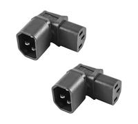 Gorise 2 Pièces Adaptateur Secteur C14 Vers C13 Angle Droit 90 Degrés IEC320 C14 Vers C13 Adaptateur Secteur Angle Droit Adaptateur De Prolongateur Pour Bouilloire Coude Vers Le Bas