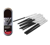 Gorise Lot De 10 Crayons À Fusain Willow Pour Croquis Professionnels De 5 Mm À 9 Mm, Fournitures D'art Avec Boîte En Fer Blanc, Ensemble De Dessin Pour Artistes, Adultes Et