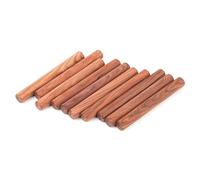 Gorise Lot de 10 tiges rondes en bois de santal rouge, 100 x 10 mm de long, pour la construction de maquettes, le bricolage et les loisirs créatifs - Marron noix de coco