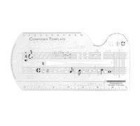 Gorise Modèle De Composition Pour Auteur-compositeur, Pochoir, Règle De Dessin De Portée, Symboles Numériques Du Compositeur, Outil De Manuscrit De Notation, Durable Pour Les