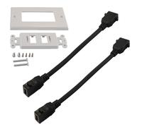 Gorise Plaque murale HDMI double port, prise HDMI 8K 2.1, prise de courant, support décoratif pour maison, hôtel, bureau, immeuble