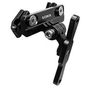 GORIX Adaptateur de Porte-bidon réglable pour Guidon de vélo de Route, Support de Tige de Selle (GX-SDLBC(Global Edition)) (Noir Mat)