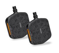 GORIX Bicycle Pédales Plates réflectrices Larges antidérapantes et durables en résine pour vélos de Route et de Montagne (GX-NONSLIP713)