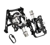 GORIX Pédales de vélo Pédale de Support intégrée Pédale à Fixation Plate sur Un côté Jeu de Cales VTT Route Vélo de Montagne (GX-PMXK106)