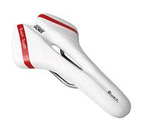 GORIX Selle de vélo Coussin Confortable avec Rail Vélo de Route de Montagne pour Homme et Femme (A6-1) (Blanc × Rouge)